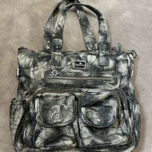 Angel Kiss Black and Gray Satchel